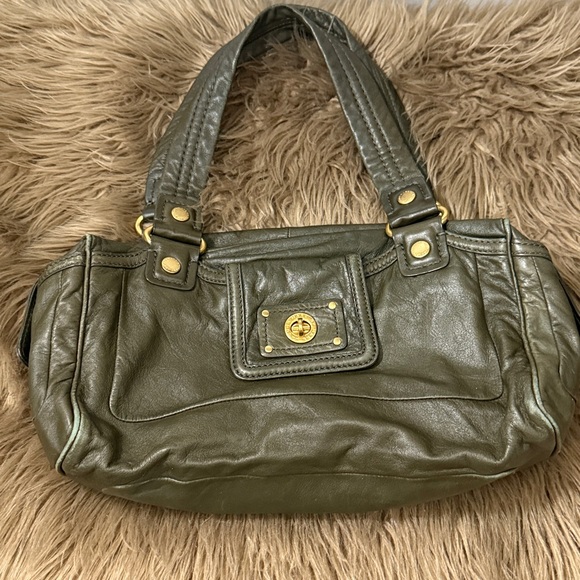 Marc Jacob’s totally turnlock Benny Satchel Leather Shoulder bag meduim - Picture 2 of 10